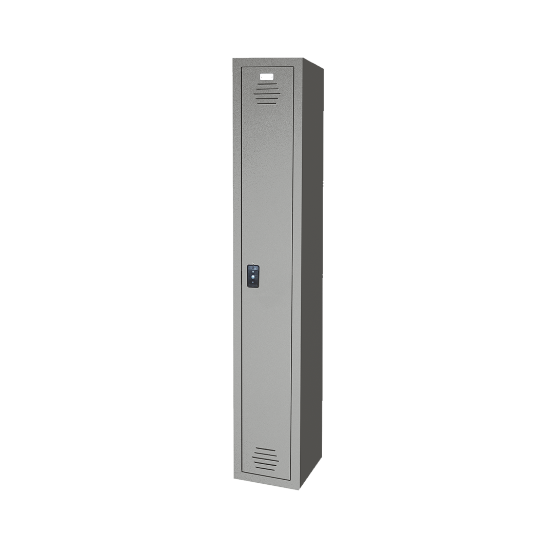 Gray ASI Traditional single-tier solid plastic locker