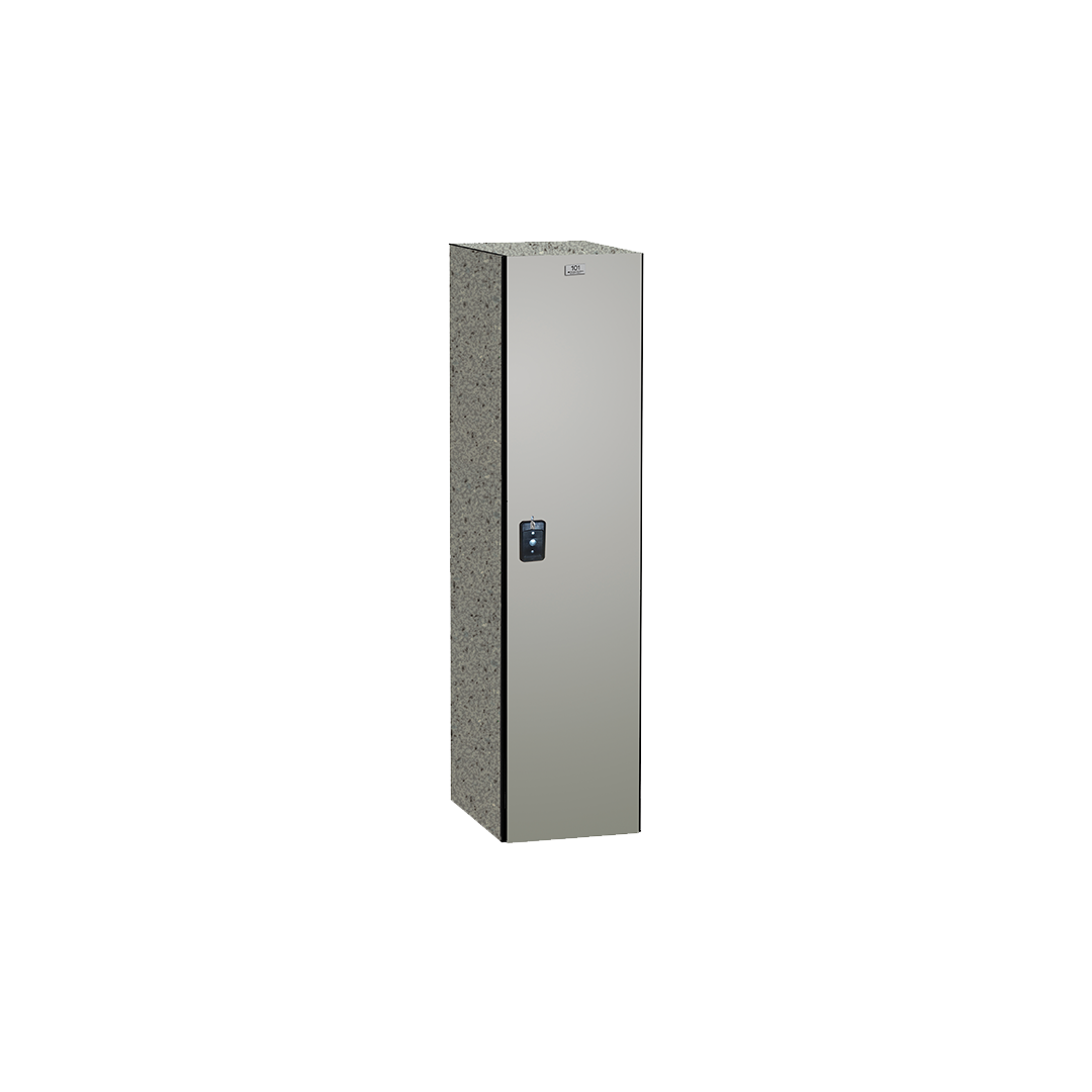 ASI Traditional single-tier phenolic locker with a gray door