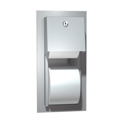 Toilet Tissue Dispenser - Twin Hide-A-Roll - Recessed