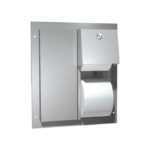 Toilet Tissue Dispenser - Twin Hide-A-Roll - Partition Mounted