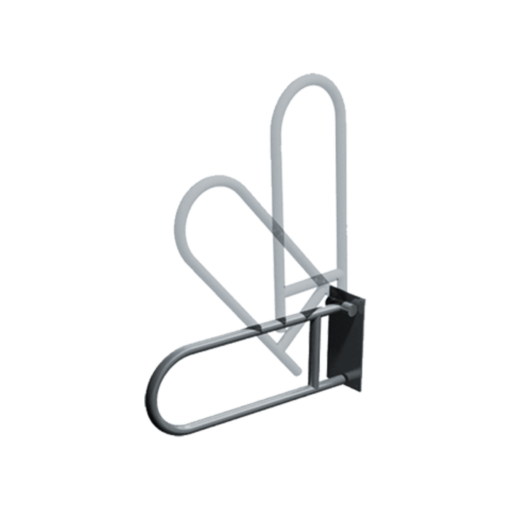 Exposed Flange (1-1/2" O.D) Smooth - Swing Up Grab Bar